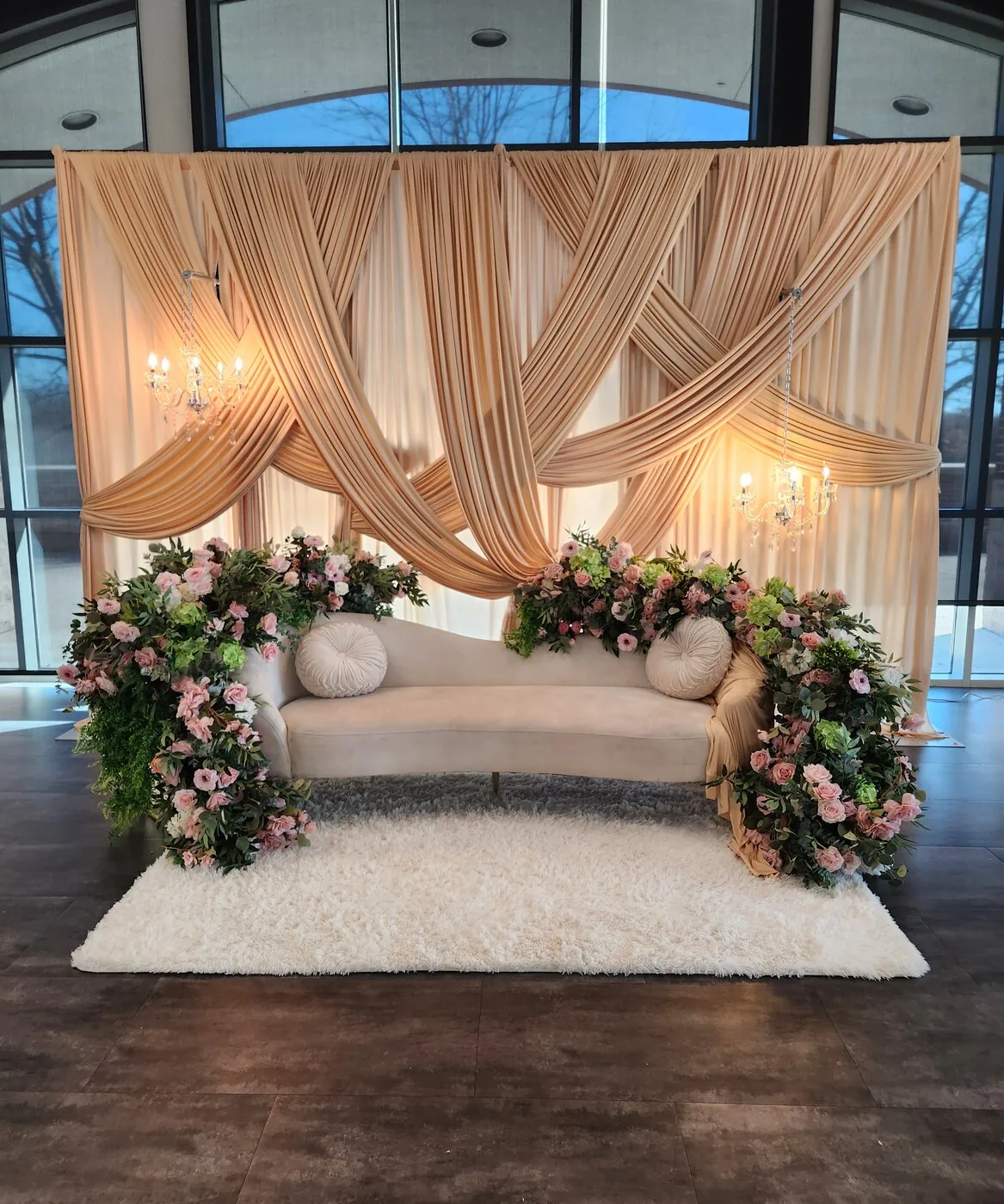 Champagne kosha stage Arabic wedding Columbus Ohio 2026